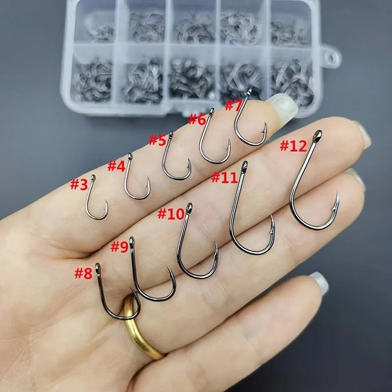 500pcs Silver Circle Fishhooks