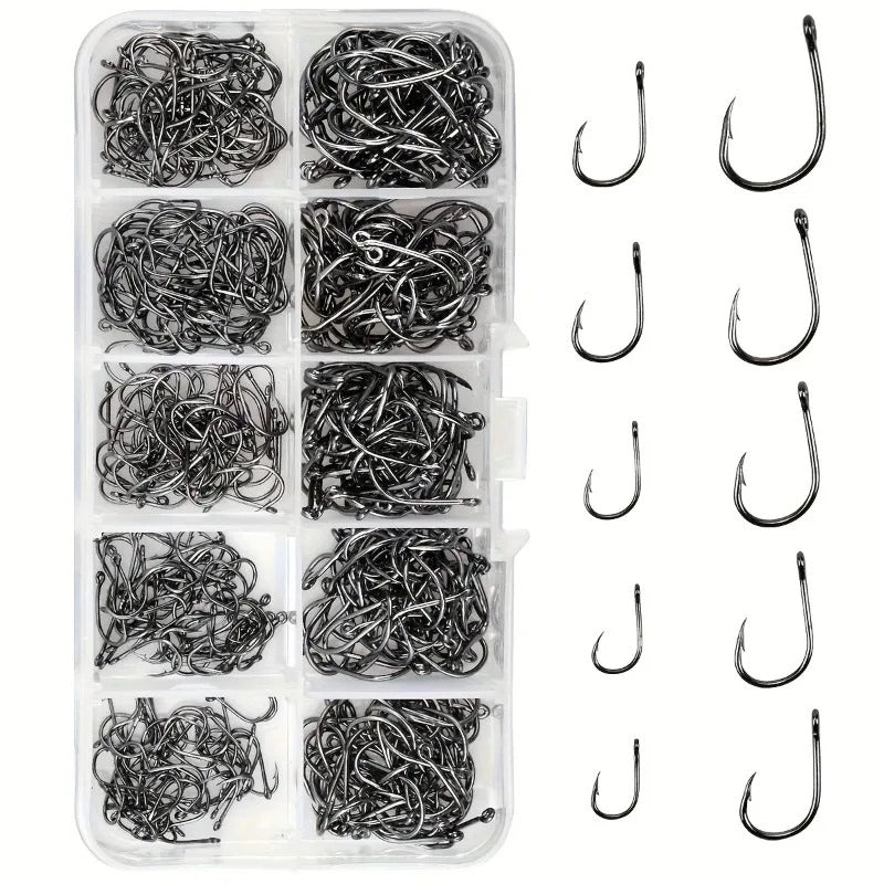 500pcs Silver Circle Fishhooks