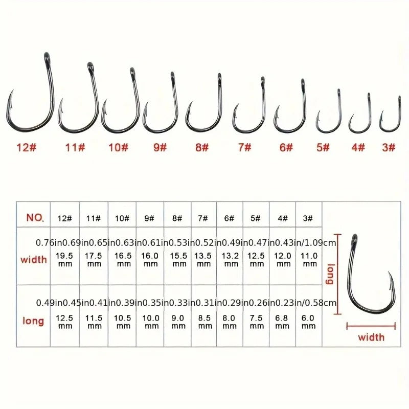 500pcs Silver Circle Fishhooks